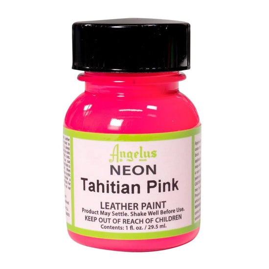 Angelus Acrylic Leather Paint Tahitian Pink Angelus - Acrylic Leather Paints - 1oz Bottles - Neon Colours