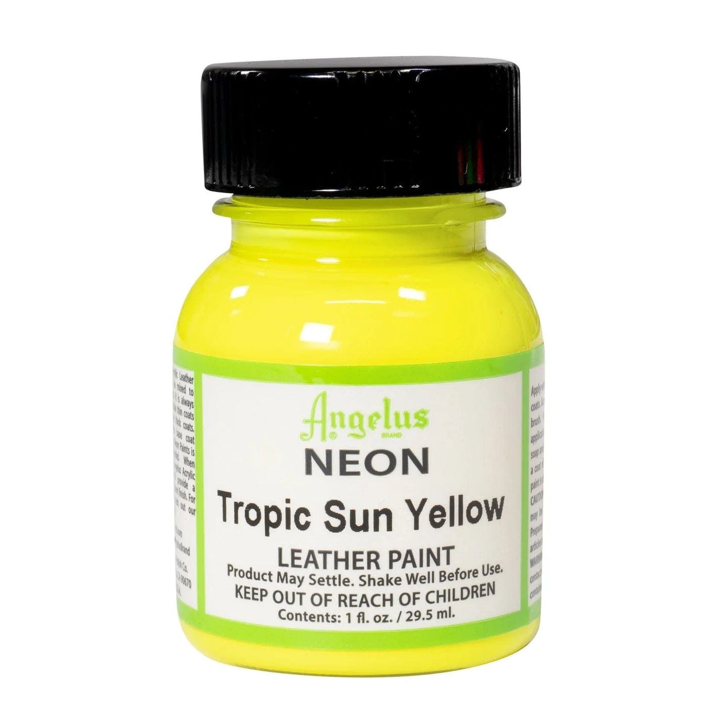 Angelus Acrylic Leather Paint Tropic Sun Yellow Angelus - Acrylic Leather Paints - 1oz Bottles - Neon Colours