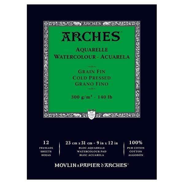 ARCHES WC PAD Arches Watercolour Pad Cold Pressed 140 lbs. 10x14"