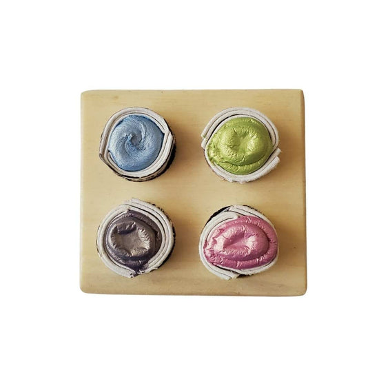 Beam Paints Watercolour Set Beam - Watercolour Paintstone Set - Mini Pine Palette - Summer Sparkle - 4 Colours