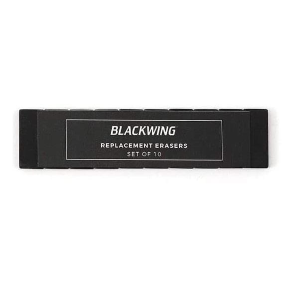 BLACKWING ERASERS Blackwing Replacement Erasers Set of 10 - Black