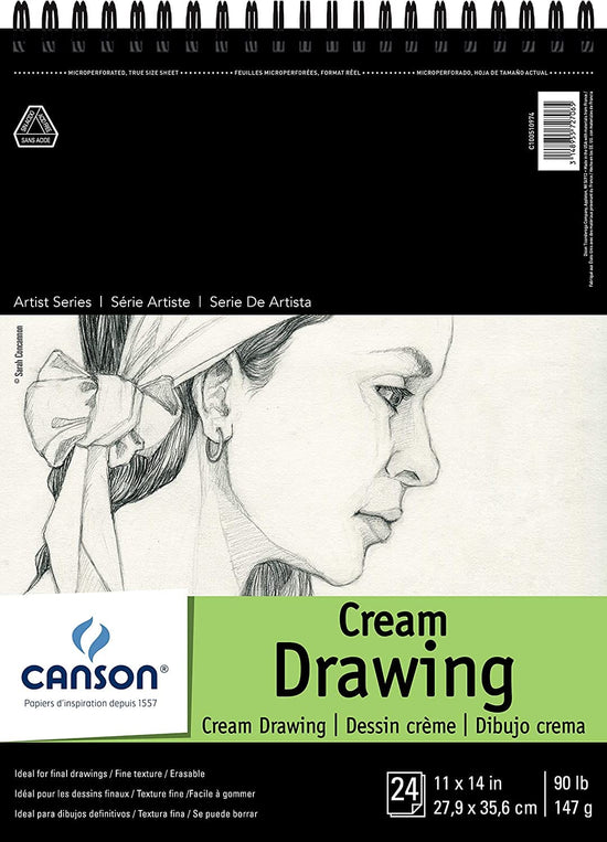 CANSON AS 1557 CREAM Canson AS 1557 Cream Pad 11x14" 100510974