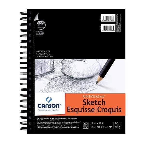 CANSON AS UNIVERSAL SKETCH Canson Universal Sketch Pad 9x12