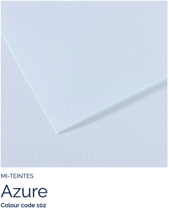 CANSON Pastel Paper AZURE 102 Canson - Mi-Teintes - Pastel Paper - 19 x 25" Sheets - (Attention: To be able to ship this item you must order a minimum of 10. Any other quantity of items ordered qualify for curbside or in-store pick up only.)