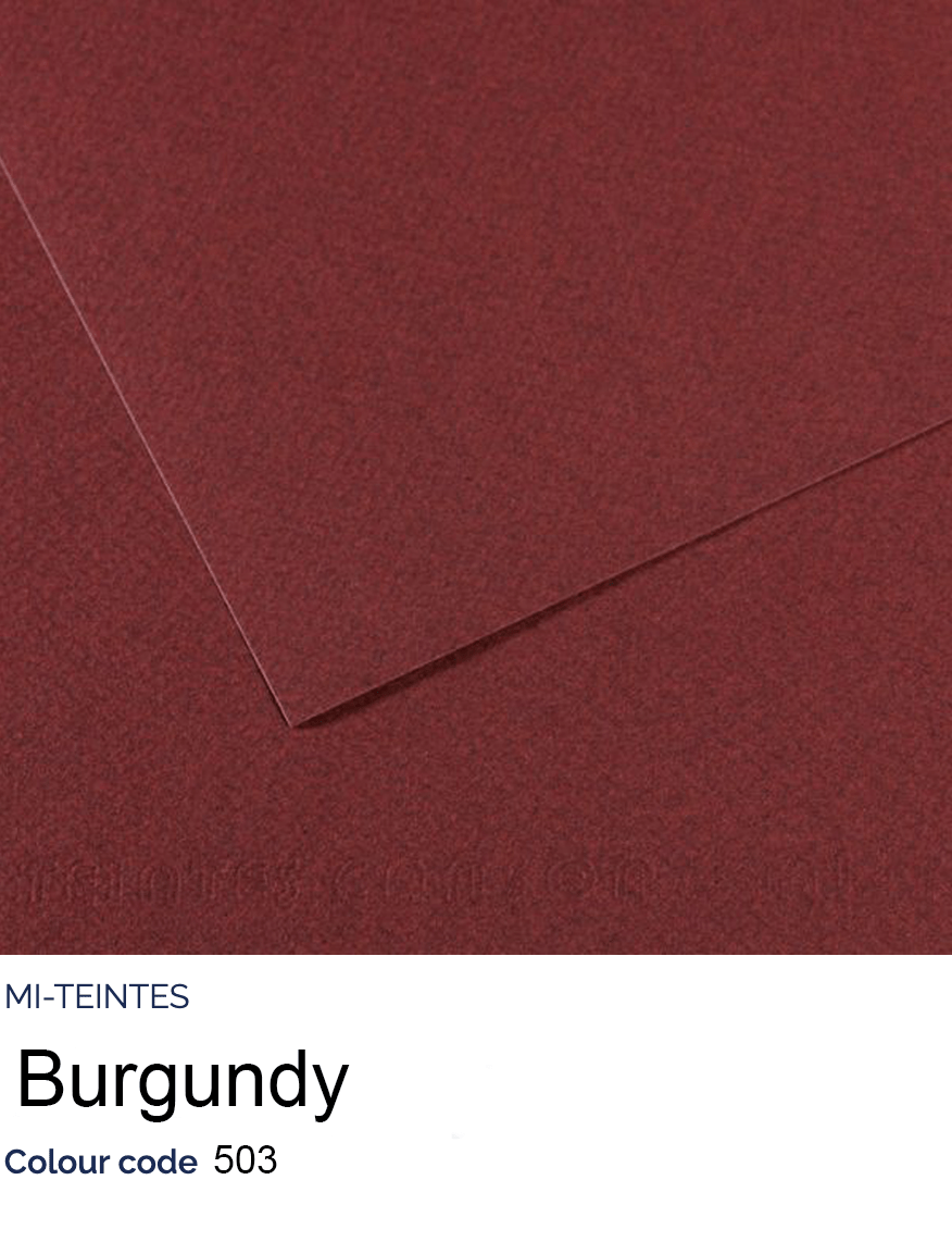 CANSON Pastel Paper BURGUNDY 503 Canson - Mi-Teintes - Pastel Paper - 19 x 25" Sheets - (Attention: To be able to ship this item you must order a minimum of 10. Any other quantity of items ordered qualify for curbside or in-store pick up only.)