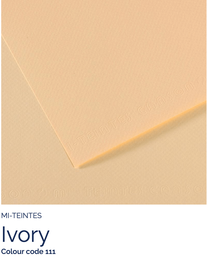 CANSON Pastel Paper IVORY 111 Canson - Mi-Teintes - Pastel Paper - 19 x 25" Sheets - (Attention: To be able to ship this item you must order a minimum of 10. Any other quantity of items ordered qualify for curbside or in-store pick up only.)