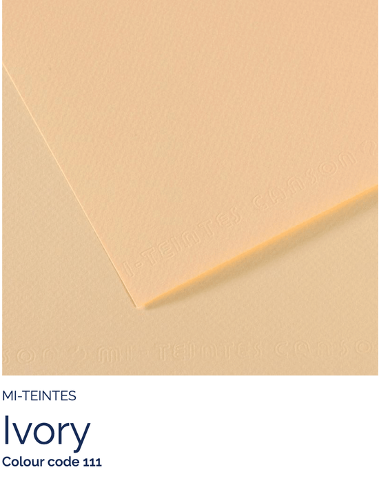 CANSON Pastel Paper IVORY 111 Canson - Mi-Teintes - Pastel Paper - 8.5 x 11" Sheets - (Attention: To be able to ship this item you must order a minimum of 10. Any other quantity of items ordered qualify for curbside or in-store pick up only.)