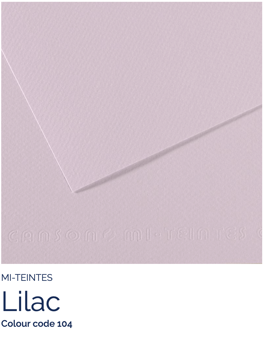 CANSON Pastel Paper LILAC 104 Canson - Mi-Teintes - Pastel Paper - 19 x 25" Sheets - (Attention: To be able to ship this item you must order a minimum of 10. Any other quantity of items ordered qualify for curbside or in-store pick up only.)