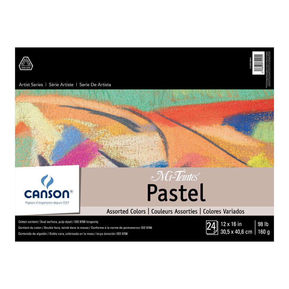 Load image into Gallery viewer, CANSON Pastel Paper Pad Canson - Mi-Teintes - Pastel Paper Pad - Assorted Colours - 12x16&amp;quot; - Item #C100510865
