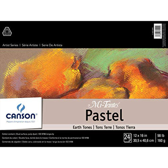 CANSON Pastel Paper Pad Canson - Mi-Teintes - Pastel Paper Pad - Earth Tones - 12x16" - Item #100510898