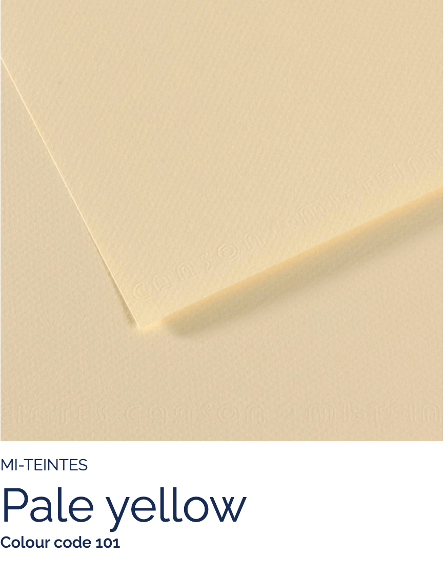 CANSON Pastel Paper PALE YELLOW 101 Canson - Mi-Teintes - Pastel Paper - 19 x 25" Sheets - (Attention: To be able to ship this item you must order a minimum of 10. Any other quantity of items ordered qualify for curbside or in-store pick up only.)