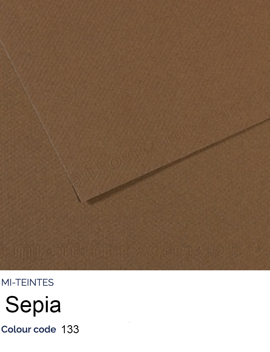CANSON Pastel Paper SEPIA 133 Canson - Mi-Teintes - Pastel Paper - 8.5 x 11" Sheets - (Attention: To be able to ship this item you must order a minimum of 10. Any other quantity of items ordered qualify for curbside or in-store pick up only.)