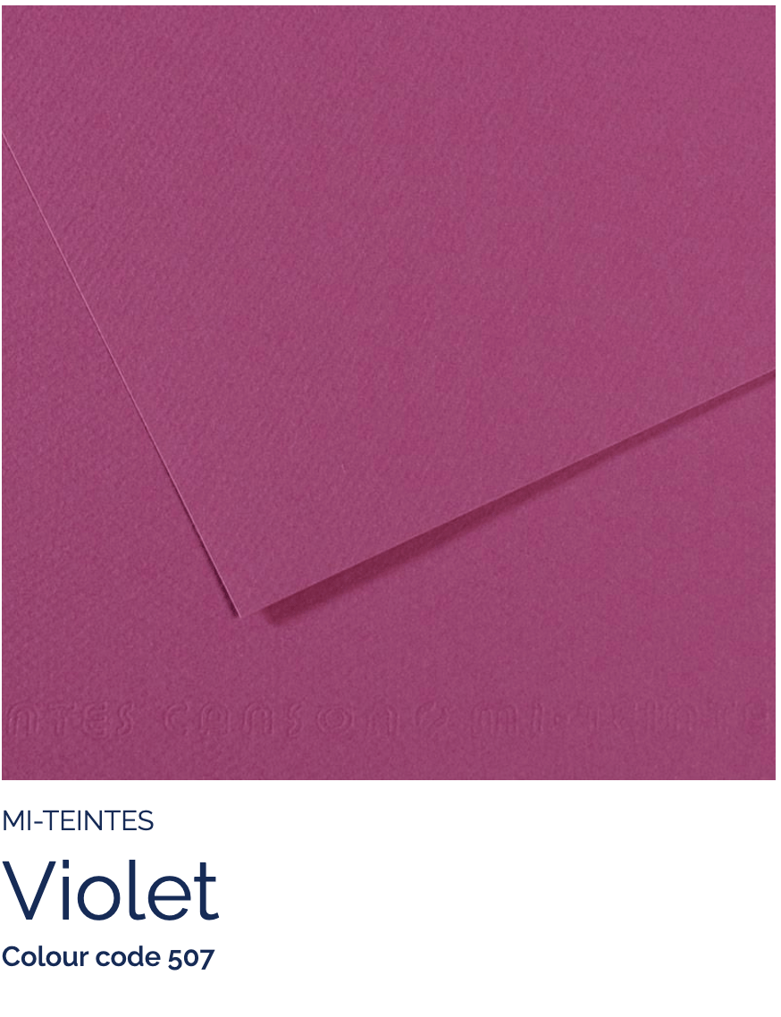 CANSON Pastel Paper VIOLET 507 Canson - Mi-Teintes - Pastel Paper - 19 x 25" Sheets - (Attention: To be able to ship this item you must order a minimum of 10. Any other quantity of items ordered qualify for curbside or in-store pick up only.)