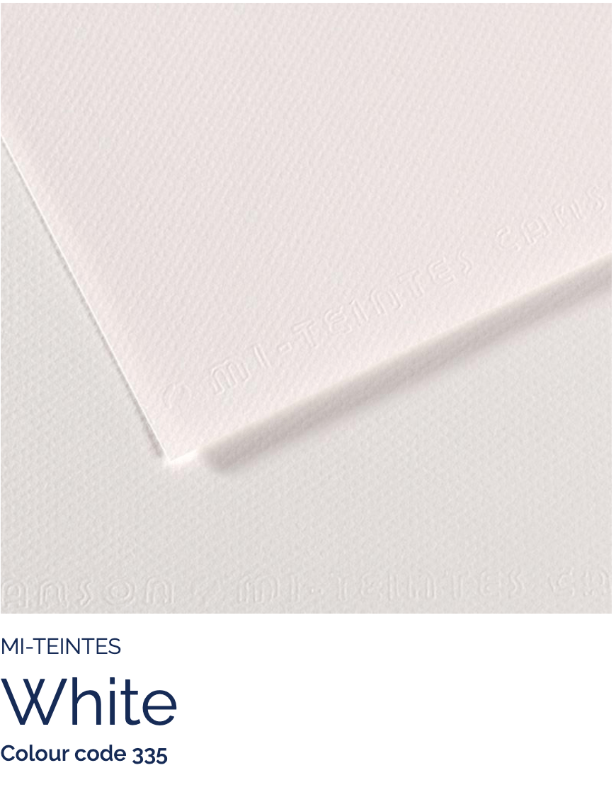 CANSON Pastel Paper WHITE 335 Canson - Mi-Teintes - Pastel Paper - 8.5 x 11" Sheets - (Attention: To be able to ship this item you must order a minimum of 10. Any other quantity of items ordered qualify for curbside or in-store pick up only.)
