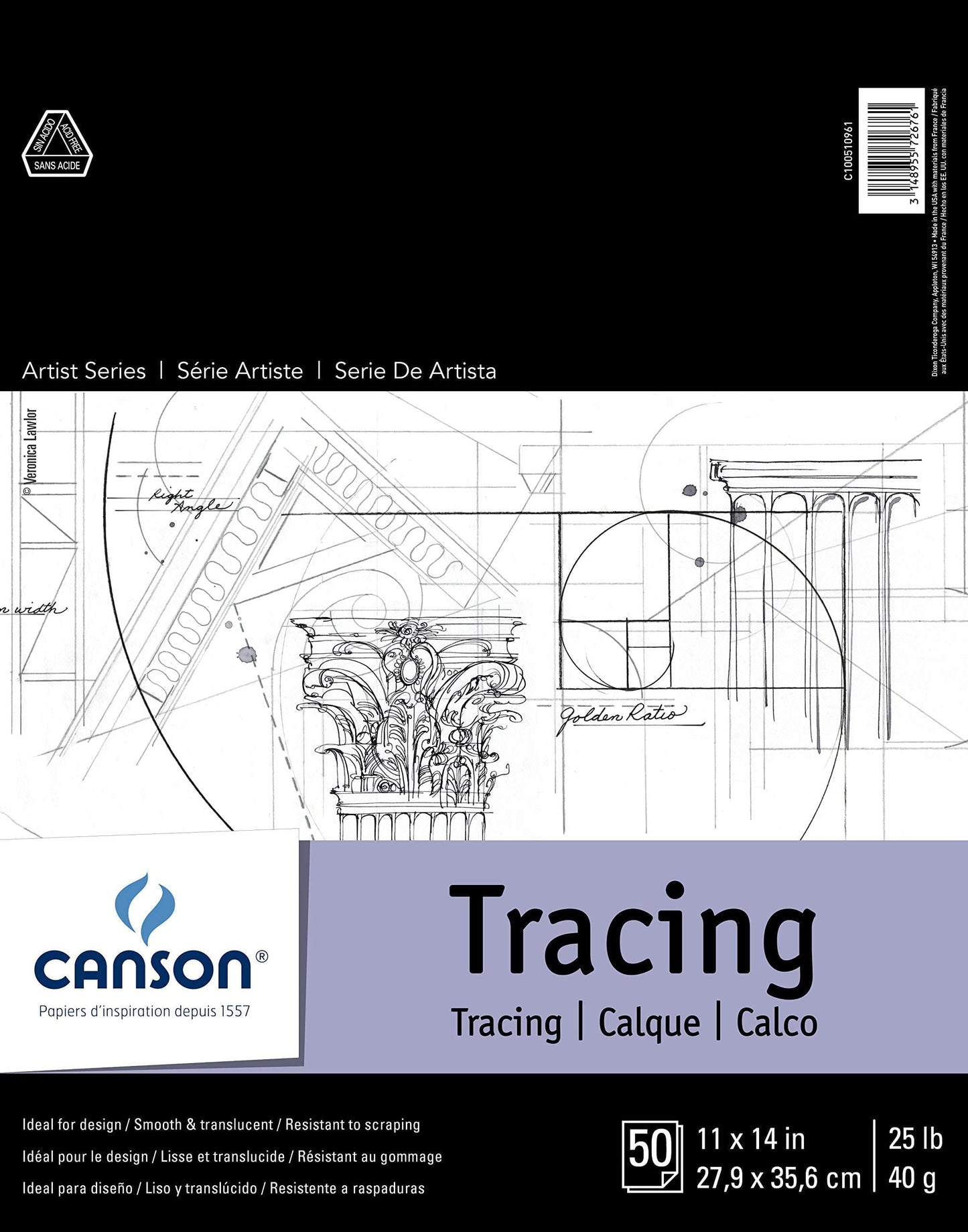 Canson Tracing Pad Canson - Artist Series - Tracing Pad - 11x14" - Item #100510961