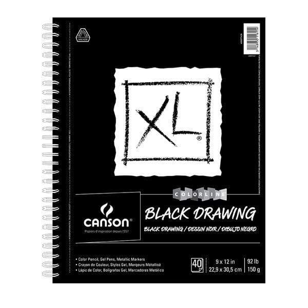 CANSON XL BLACK DRAWING Canson XL Black Drawing Pad 9x12"