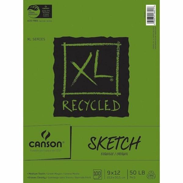 CANSON XL RECYCLE SKETCH Canson XL Recycled Sketch Pad 9x12" (Glued)