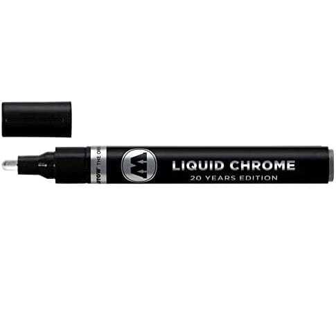CHARTPAK Metallic Marker Molotow - Liquid Chrome Marker - 4mm Tip - Item #703.103BC