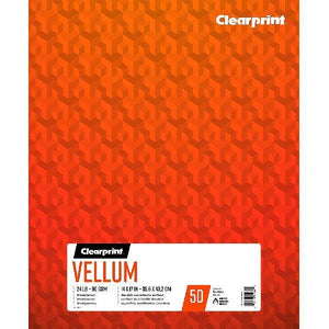 CLEARPRINT VELLUM Clearprint - Vellum - 14x17" - 50 Sheets - 24lb - 90gsm - Transparent