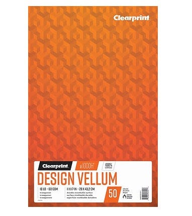 Clearprint Vellum Pad Clearprint - Design Vellum - 11x17" Pad - Item #26321521511