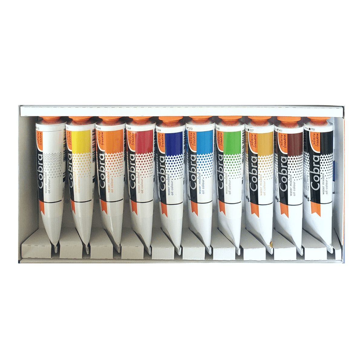 Royal Talens Cobra Water Mixable Oil Color Sets - Combo Set, Set of 10  colors, 40 ml tubes