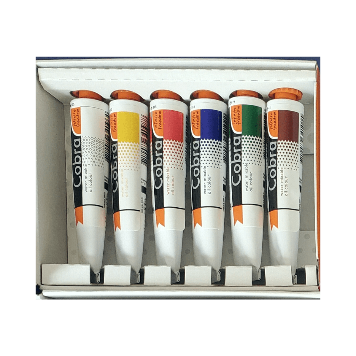 COBRA STUDY W-MIX OIL Cobra - Study - Water Mixable Oil Paint - Set of 6 x 20mL Tube - Item #25820406