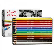 Conté à Paris Pastel Pencil Set Conté à Paris - Pastel Pencils - Tin of 12 Colours - Item #2181