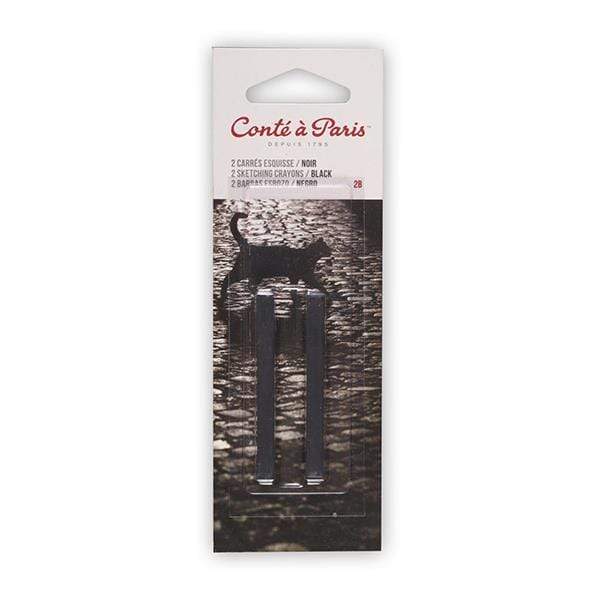 
                
                    Load image into Gallery viewer, CONTE CRAYON 2PK BLISTER BLACK 2B 2460-2B Conte 2 Pack
                
            
