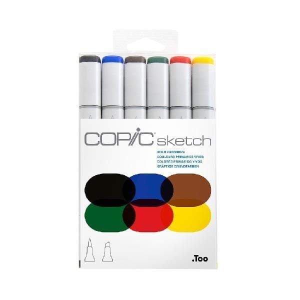 COPIC MARKER SET Copic - Marker Set - 6 Colours - Bold Primaries