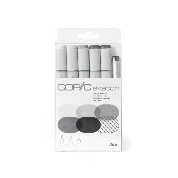 COPIC MARKER SET Copic - Marker Set - 6 Colours - Sketching Grays - item# CMSNGRAY