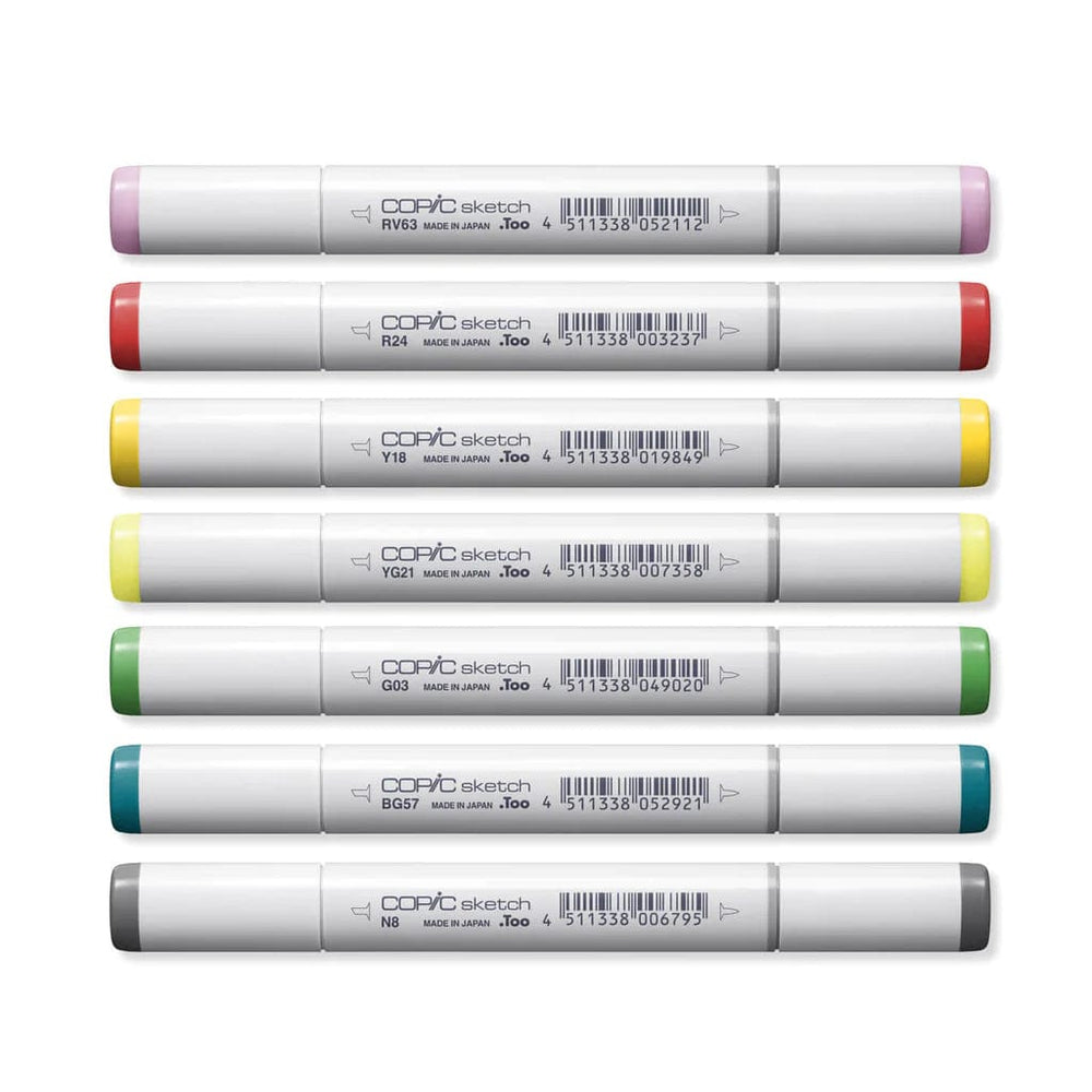 
                
                    Load image into Gallery viewer, COPIC MARKER SET Copic - Sketch Marker Set - 7 Colours - Vibrant Tones Trial Set
                
            