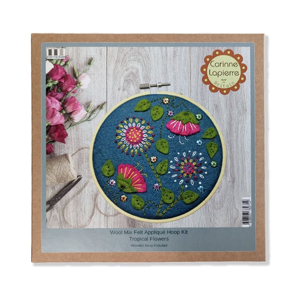 Corinne Lapierre Embroidery Kit Corinne Lapierre - Appliqué Hoop Kit - Tropical Flowers