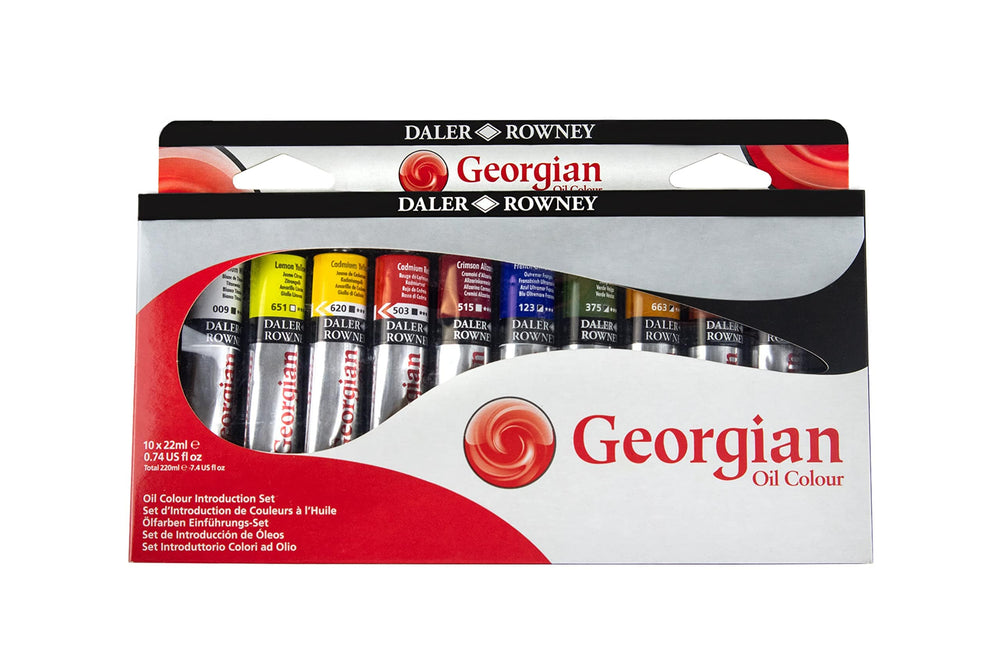 
                
                    Load image into Gallery viewer, DALER ROWNEY OIL PAINT Daler-Rowney - Georgian - Oil Colours - Intro Set - 10x22mL Tubes - Item #111900050
                
            