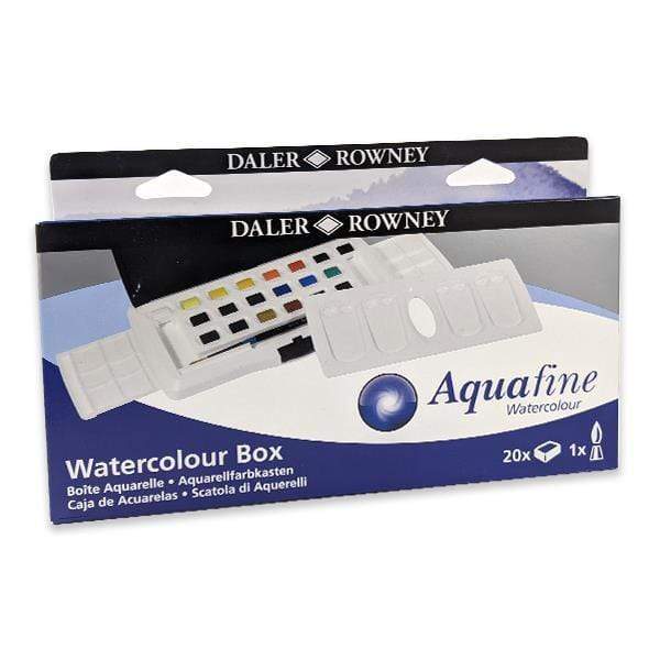 Daler-Rowney Aquafine Watercolour Metal Box 24 Half Pan Set - Starbox