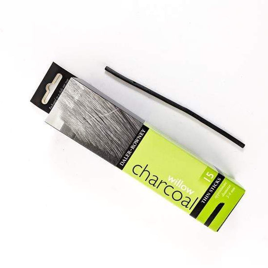 DALER ROWNEY WILLOW CHARCOAL Daler Rowney Willow Charcoal 3-4mm - 15 Thin Sticks