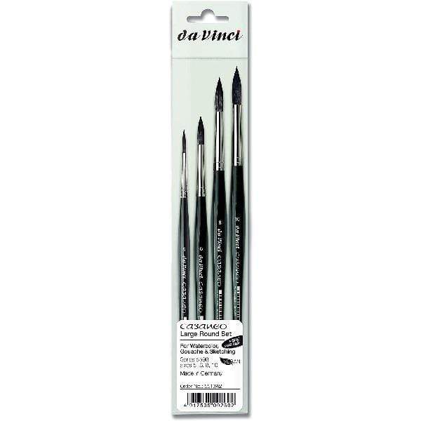 DAVINCI CASANEO SET OF 4 da Vinci - Casaneo - Brush Set of 4 - Vegan - Large Round Set - Item# 5513A2