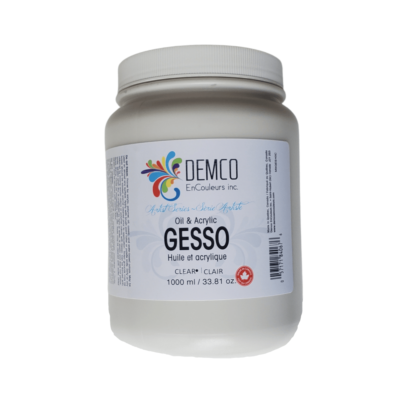 DEMCO Clear Gesso Demco - Clear Gesso - 1000mL Jar - Item #M9GES40C