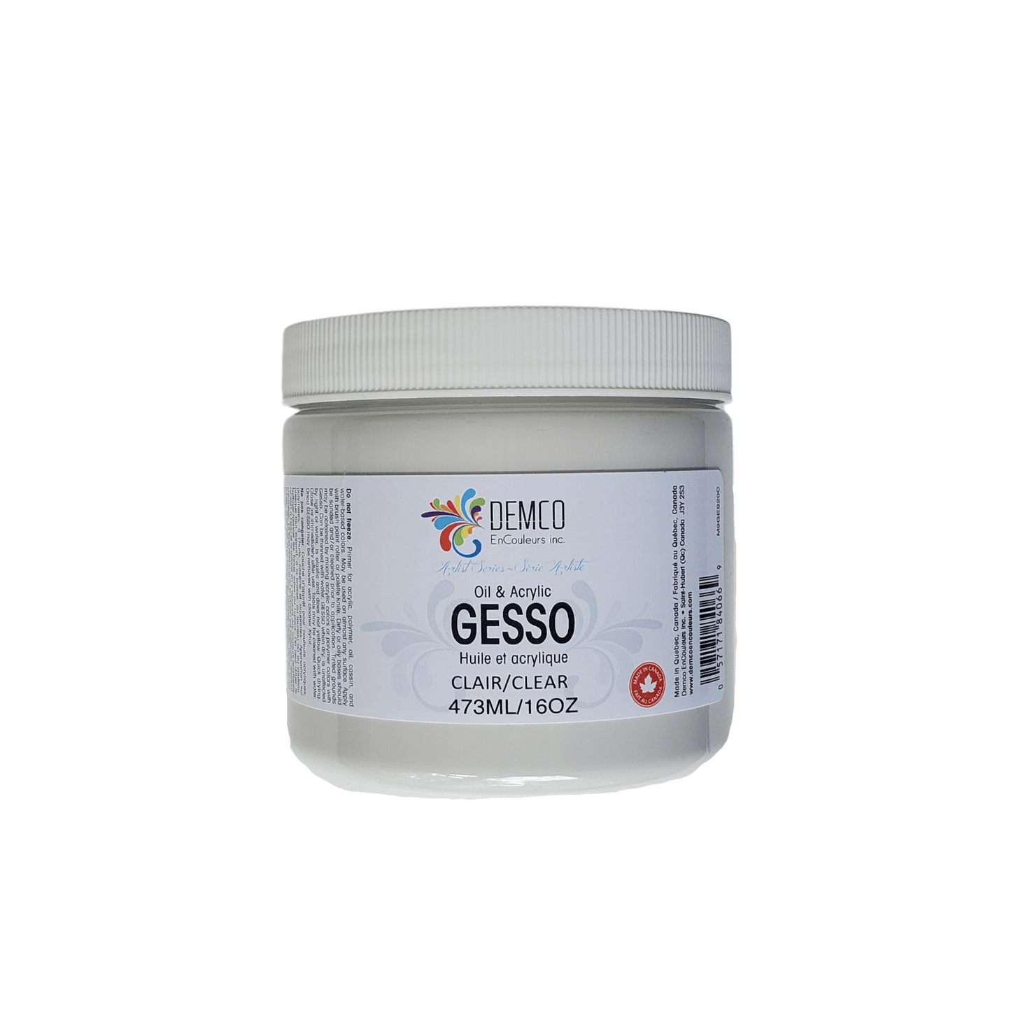 DEMCO Clear Gesso Demco - Clear Gesso - 473mL Jar - Item #M9GES20C