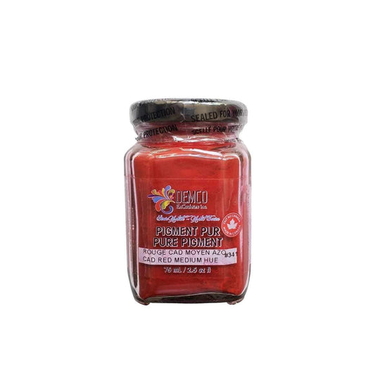 DEMCO Colour Pigment CADMIUM RED MEDIUM HUE Demco - Pure Pigment - 75mL Jars - Series 1