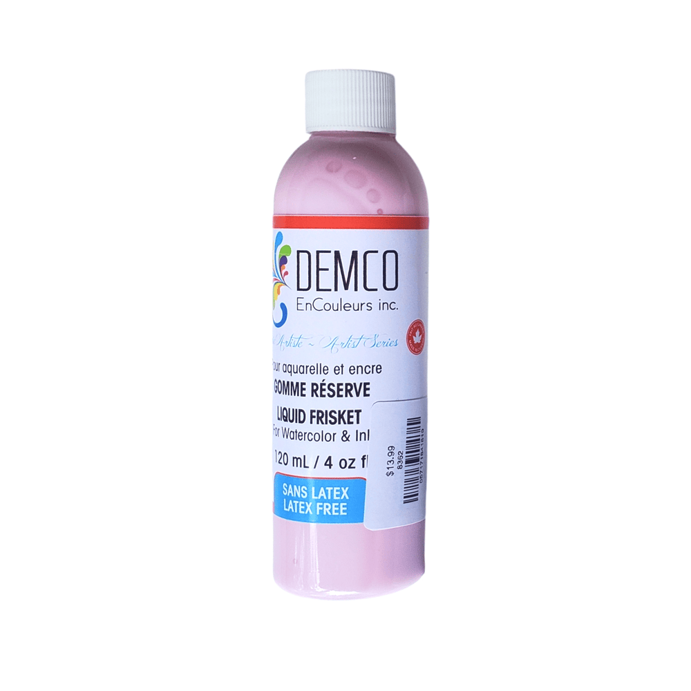 
                
                    Load image into Gallery viewer, DEMCO MASKING FLUID Demco - Masking Fluid - Pink Latex-Free - 120mL Bottle - Item #M9FRSL02R
                
            
