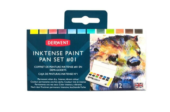 DERWENT INKTENSE PAINT PAN SET Derwent - Inktense Paint - Pan Set #01 - 12 Pieces - Item #2302636