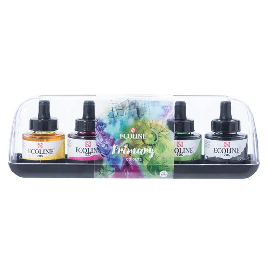 Ecoline Liquid Watercolour Set Talens - Ecoline - Watercolour Ink - Set of 5 - Primary Colours - Item #11259900