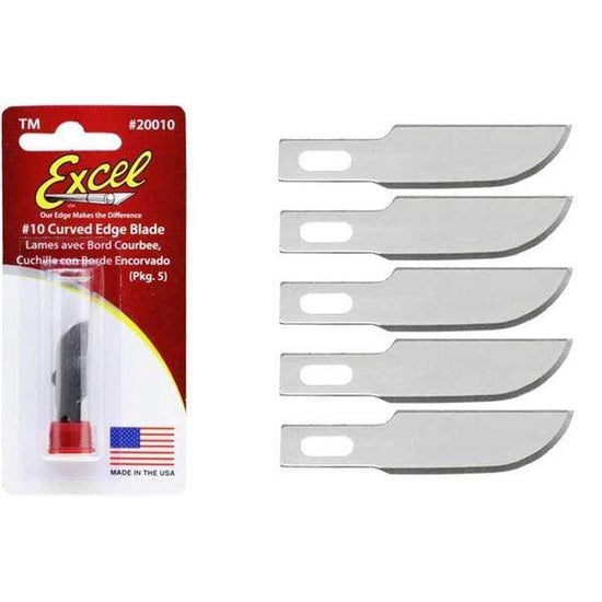EXCEL BLADE Excel Light Duty Curved Edge Blade #10, Pack of 5