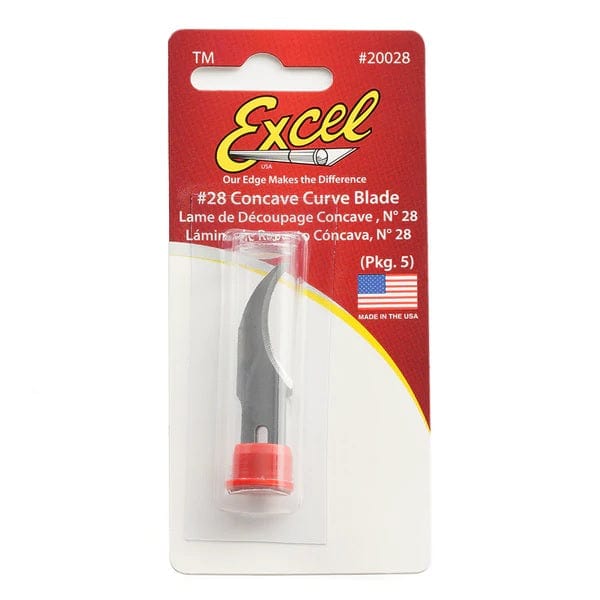 EXCEL Replacement Blades Excel - Replacement Blades - #28 Concave Curve - 5 Pack - Item #20028