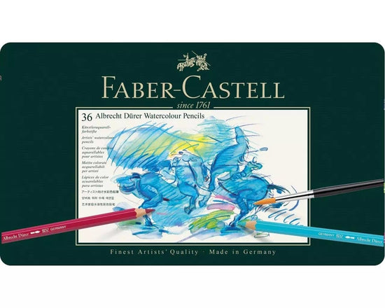 FABER CASTELL A. DURER TIN Faber-Castell - Albrecht Duerer Tin - Watercolour Pencils - 36 Set - Item #117536