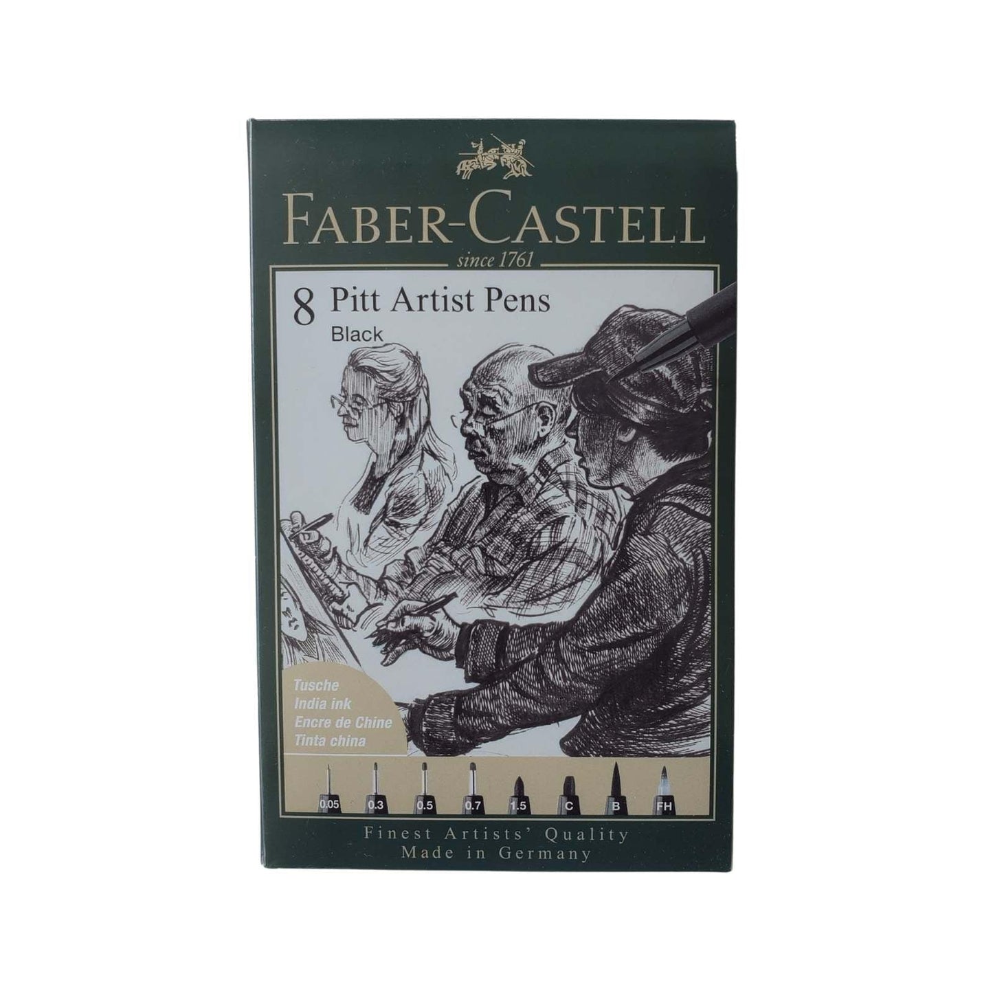 Faber-Castell Fineliner Set Faber-Castell - Pitt Artist Pens - Sets of 8 - Black - Item #167158