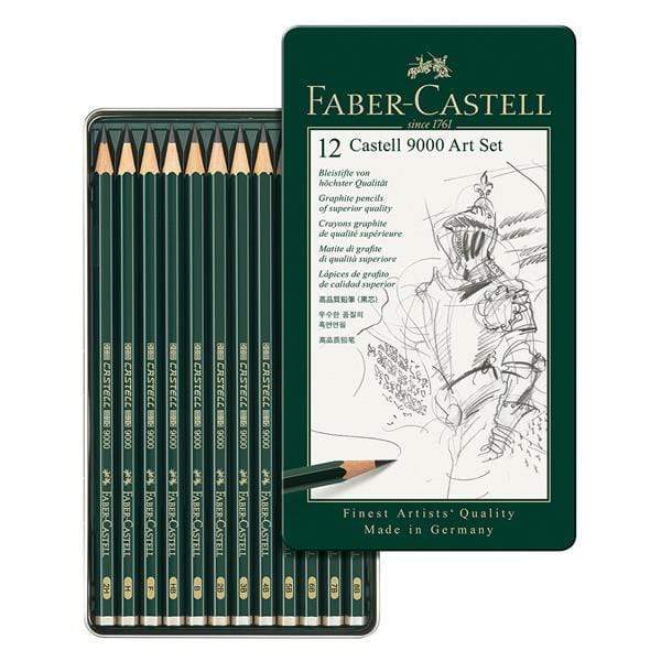 Graphite Pencil Set: Castell 9000 Graphite Pencils Art Set Tin of 12 –  Faber-Castell USA