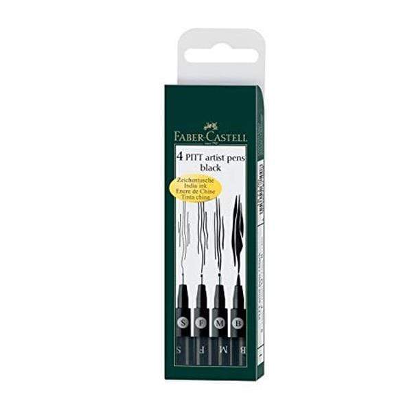 Load image into Gallery viewer, FABER CASTELL PITT ARTIST PEN Faber Castell PITT Pen Set of 4
