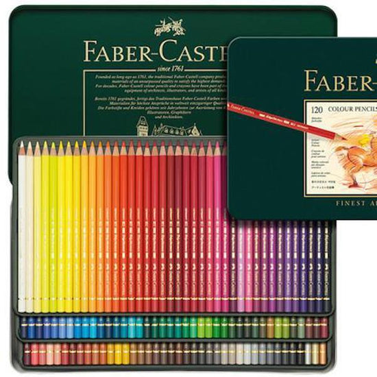 Faber-Castell Polychromos Colored Pencil Metal Tin, Set of 24