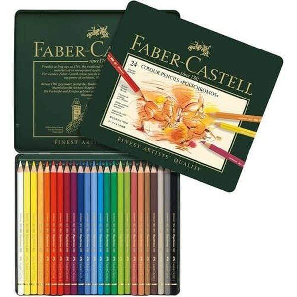 FABER CASTELL POLYCHROMOS TIN Faber Castell Polychromos Tin Set of 24